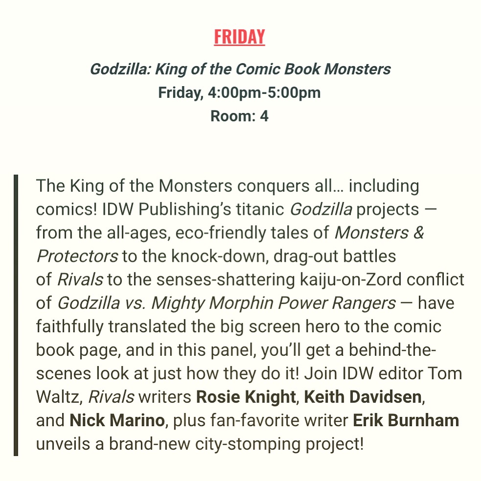 IDW Godzilla Panel at SDCC 2022 IDW Godzilla Panel at SDCC 2022