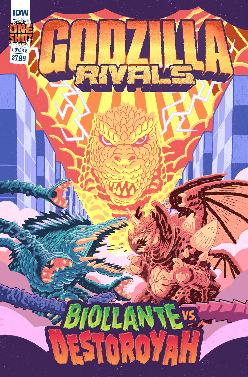 Godzilla Rivals: Biollante Vs. Destoroyah cover B by Andrew MacLean