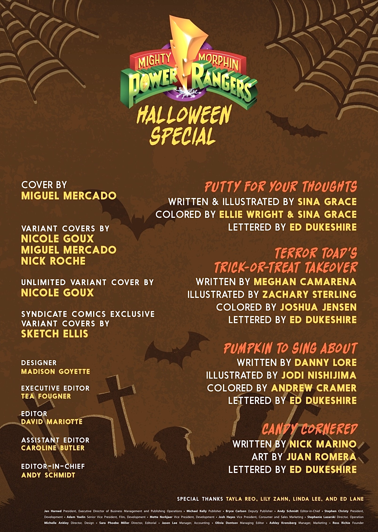 Mighty Morphin Power Rangers Halloween Special credits credits for Mighty Morphin Power Rangers Halloween Special