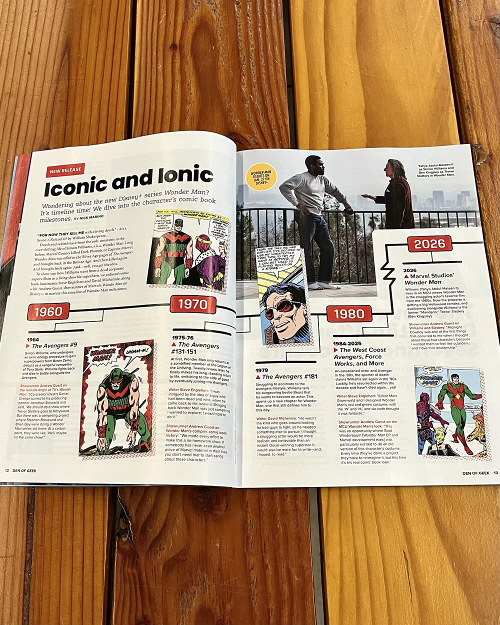 Iconic and Ionic: Wonder Man timeline in Den of Geek Magazine