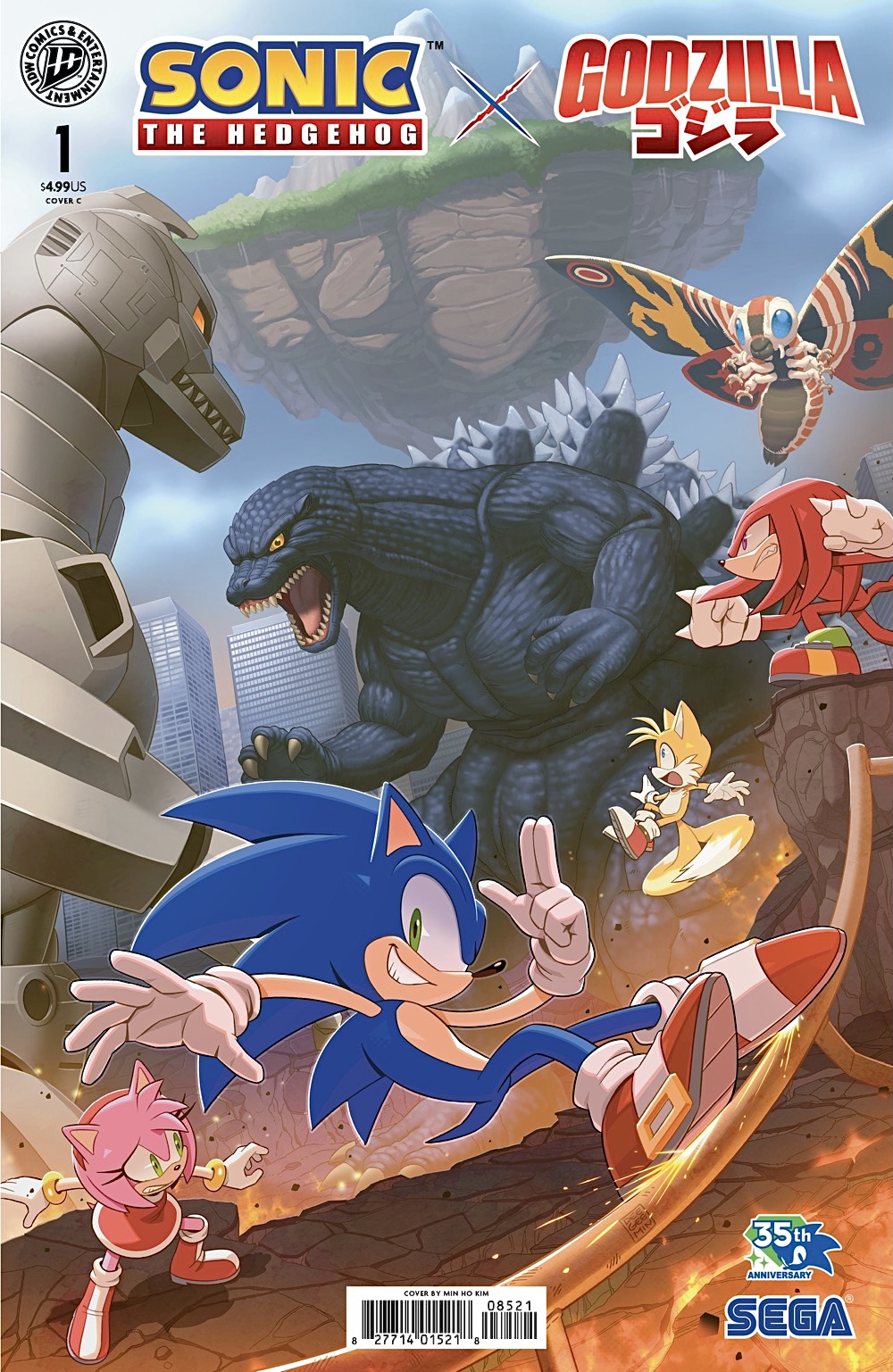 Sonic the Hedgehog X Godzilla #1 Cover C by Min Ho Kim Sonic X Godzilla #1 by Min Ho Kim