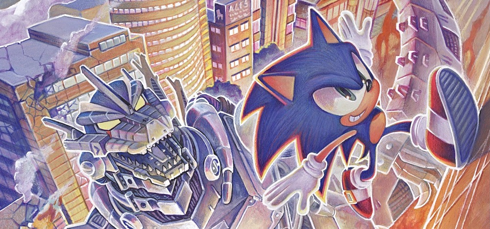 Sonic X Godzilla #1 by Natalie Haines Sonic the Hedgehog X Godzilla #1 by Natalie Haines