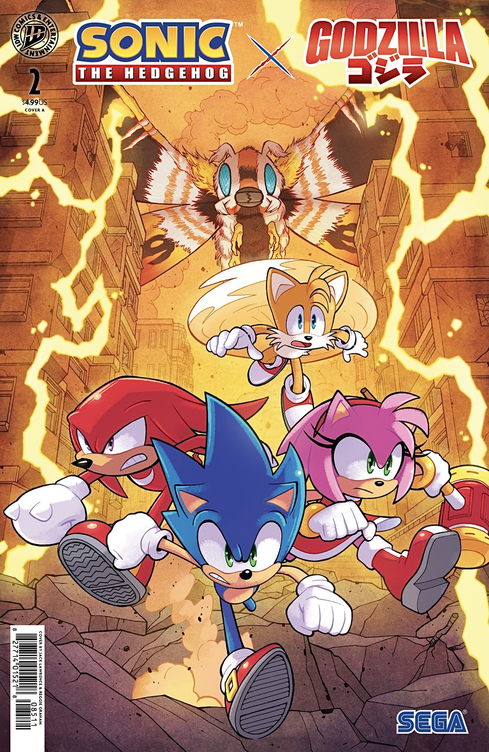 Sonic X Godzilla #2 Cover A by Jack Lawrence and Reggie Graham