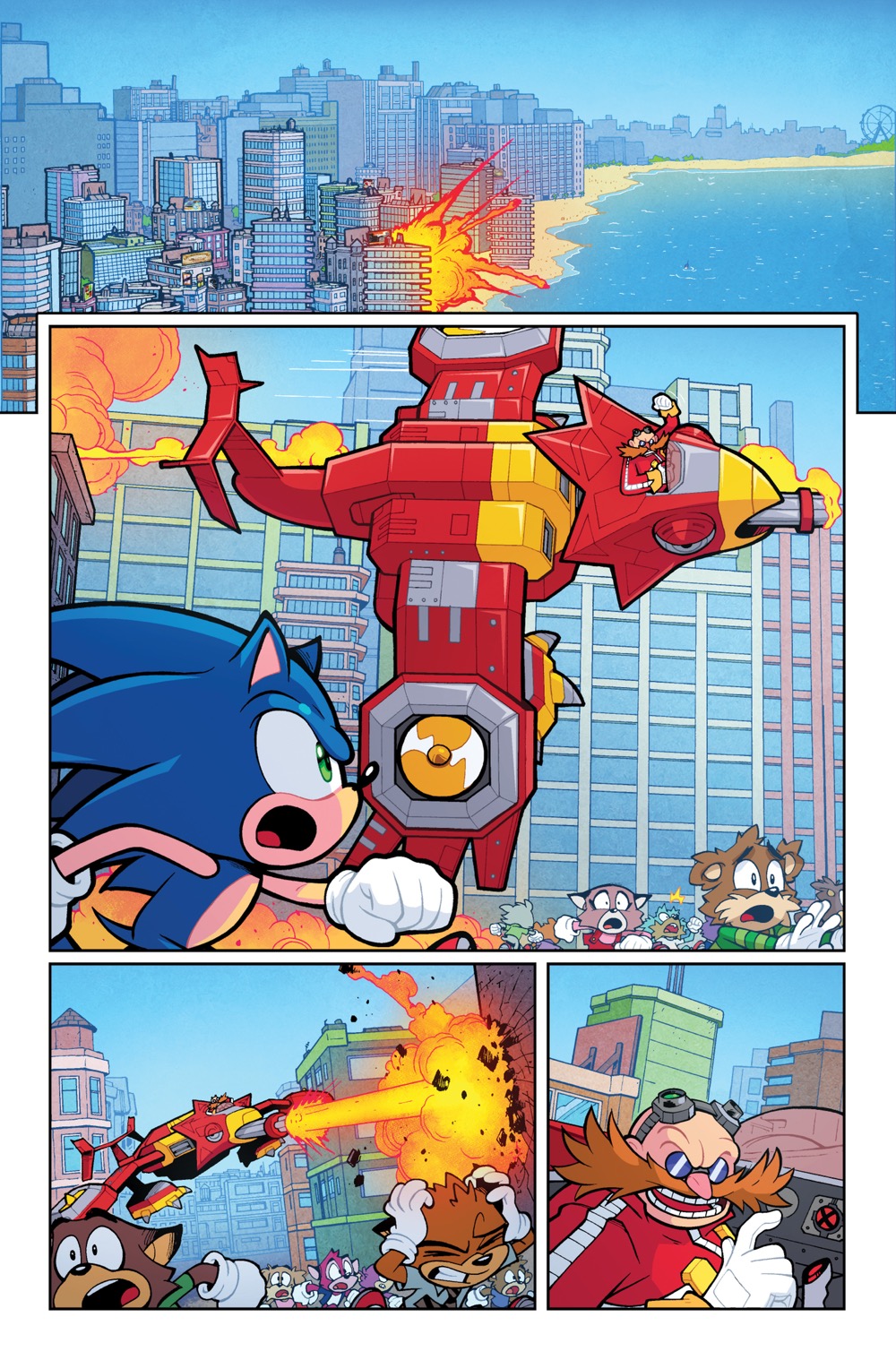 Sonic X Godzilla #1 page 1