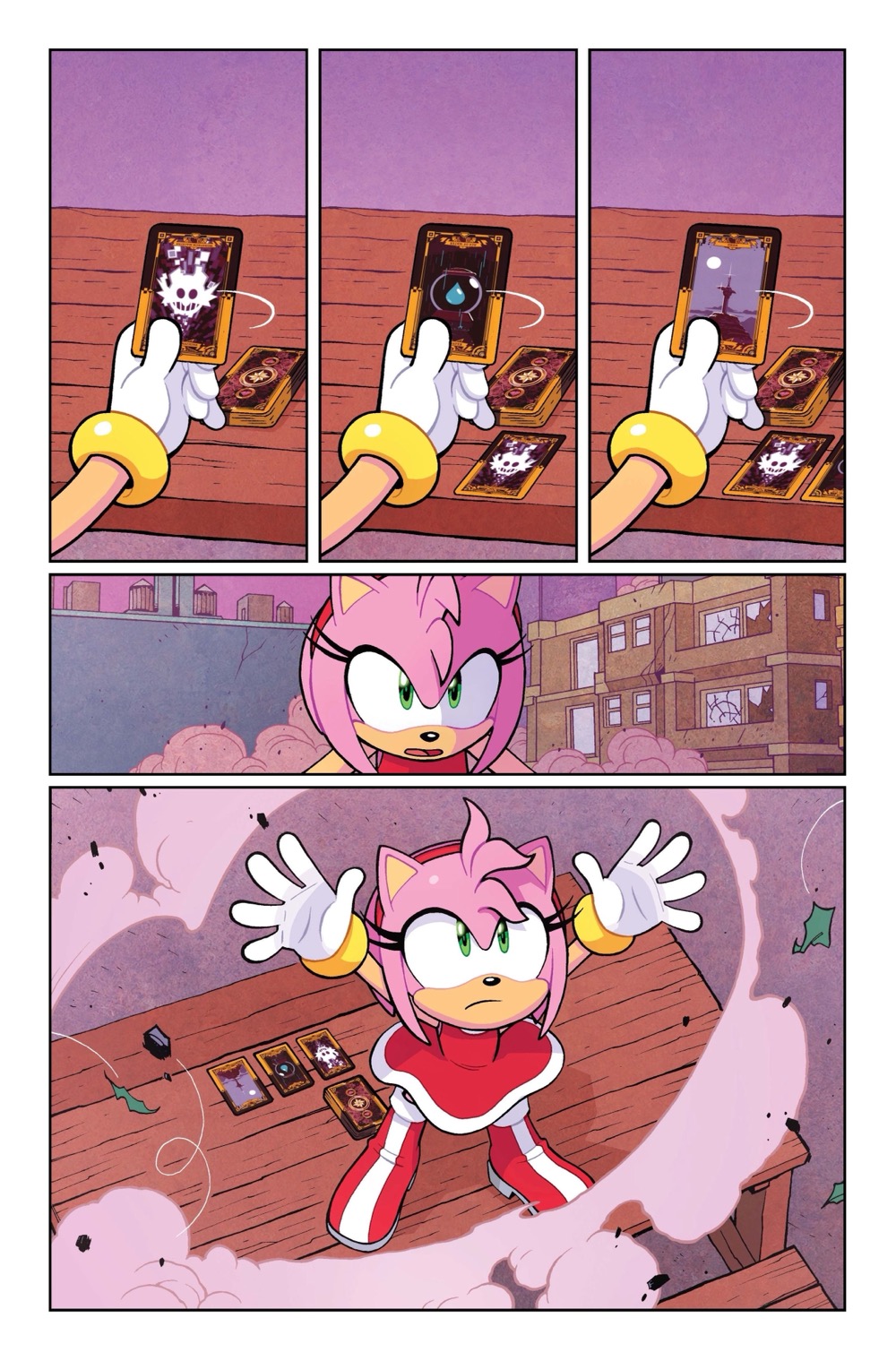 Sonic x Godzilla #2, Amy preview page 2 Sonic the Hedgehog x Godzilla #2, Amy preview page 2